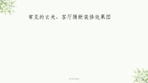 常见的玄关布置技巧课件