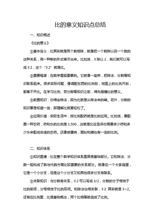比的意义知识点总结
