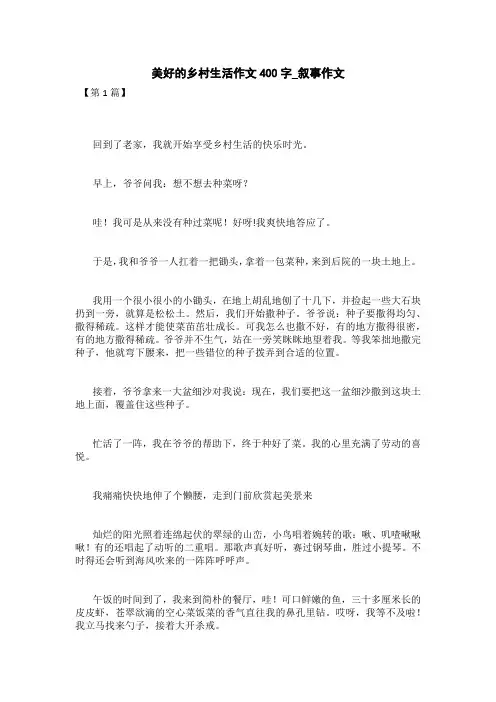 美好的夏夜作文400字_写景作文