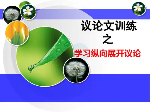 议论文训练：纵向展开议论