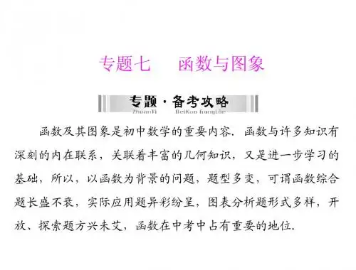 2014年中考数学总复习提能训练课件专题七_函数与图象