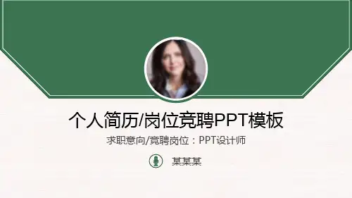 【优质】竞聘主管演讲PPT