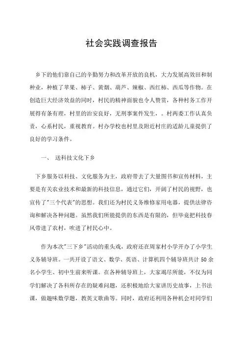 社会实践调查报告 2