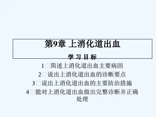 上消化道出血诊断及处理策略 PPT