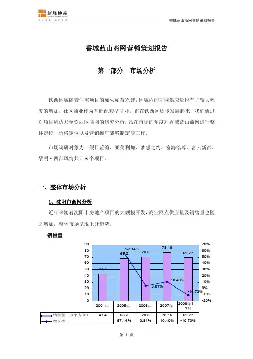 沈阳香域蓝山商业网点营销策划报告_51页