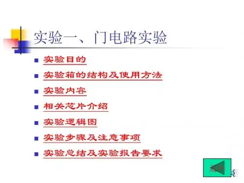 一、门电路实验2