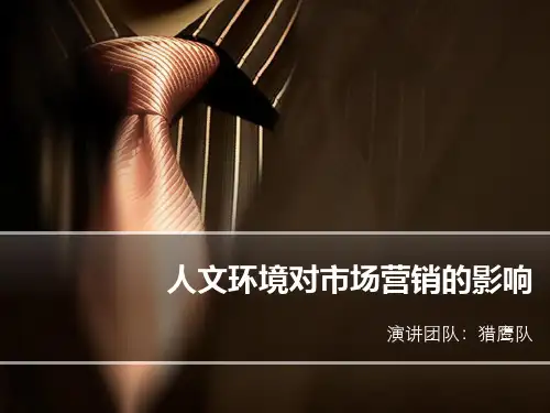 人文环境对市场营销的影响