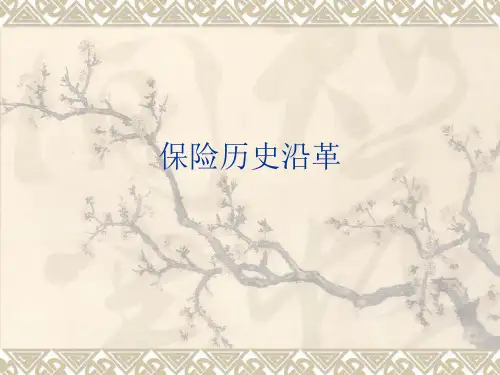 保险历史沿革