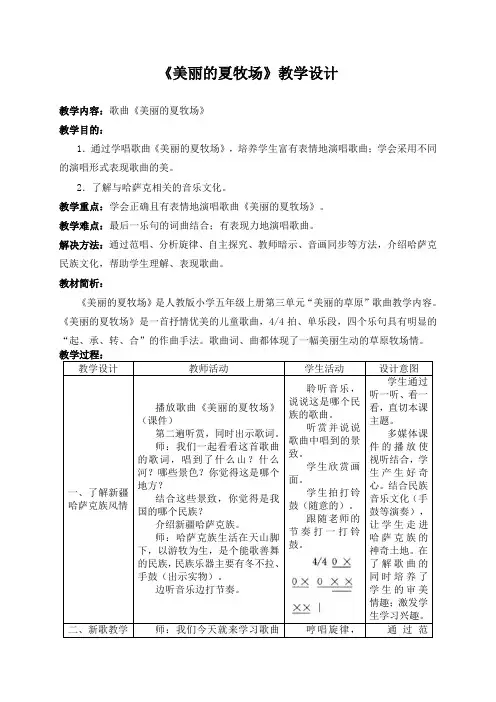 美丽的夏牧场