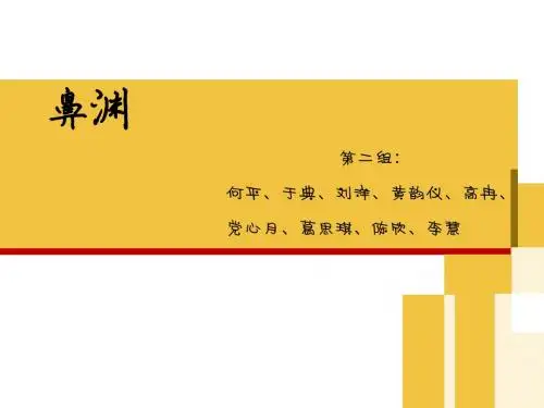 鼻渊-第二组