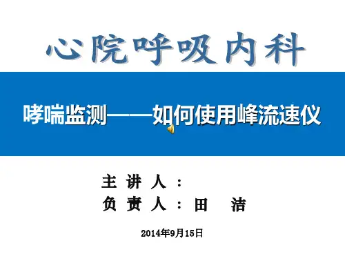 峰流速仪的使用方法