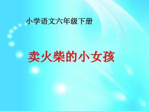 六年级下册语文课件-14.  卖火柴的小女孩    人教新课标 .
