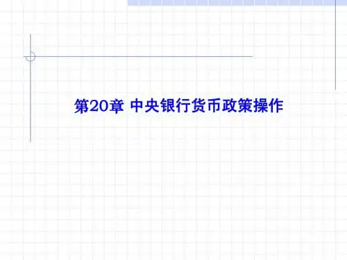 第20章 中央银行货币政策操作