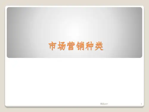 市场营销种类介绍PPT