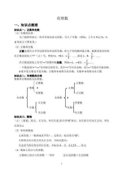 人教版数学七年级上册有理数