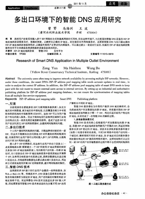 多出口环境下的智能DNS应用研究