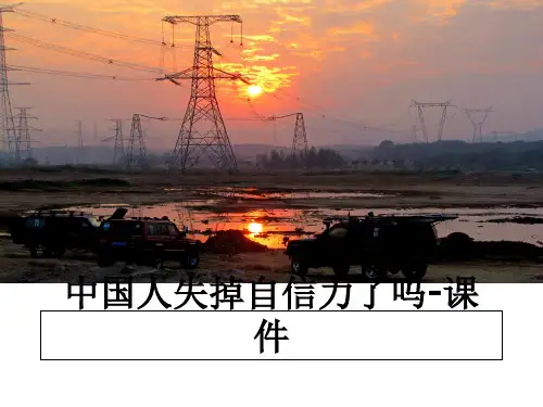 最新中国人失掉自信力了吗-课件教学讲义ppt课件