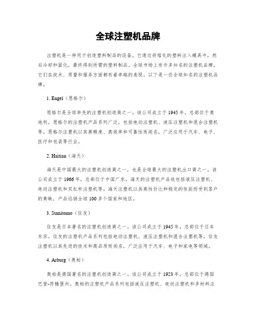 全球注塑机品牌 2