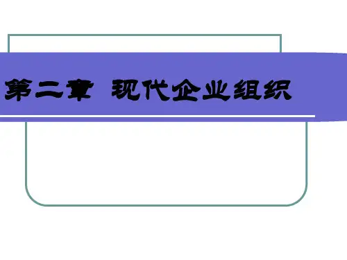 2_现代企业组织