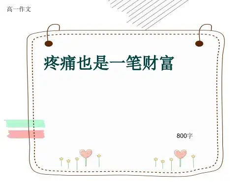 高一作文《疼痛也是一笔财富》800字(共11页PPT)