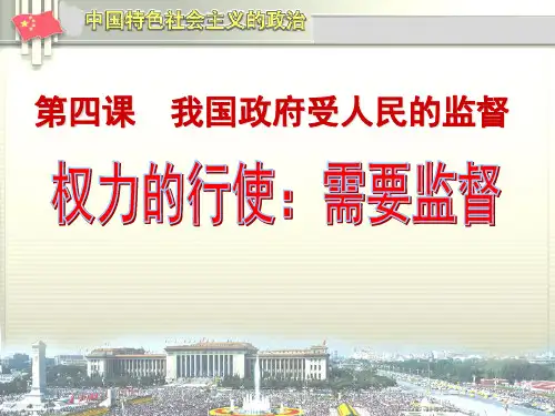 权力的行使:需要监督