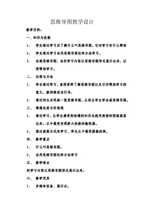 思维导图教学设计