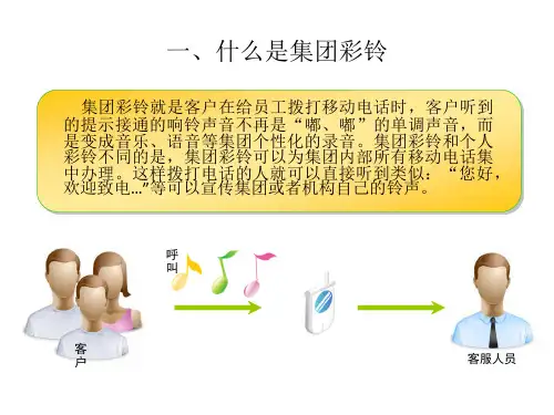 集团彩铃培训资料