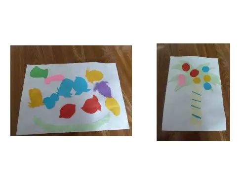 幼儿园孩子的粘贴画
