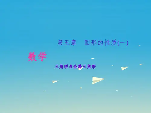 中考数学考点专题复习 三角形与全等三角形