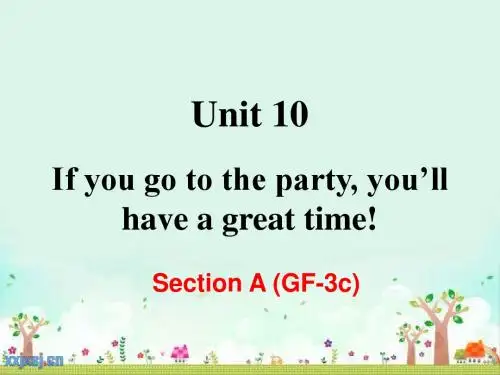 新目标英语八年级上册Unit 10 Section A (GF-3c)第二课时公开课精品课件