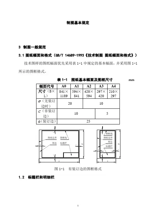 机械制图常用规范