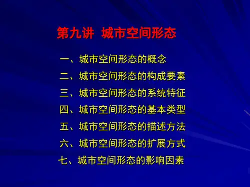城市空间结构形态