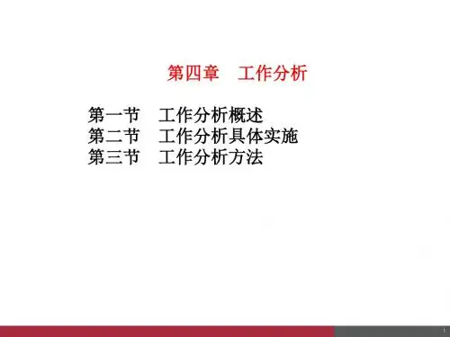人力资源管理---第四章_工作分析