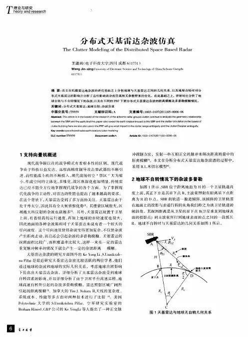 分布式天基雷达杂波仿真