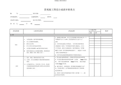 景观施工图审查要点