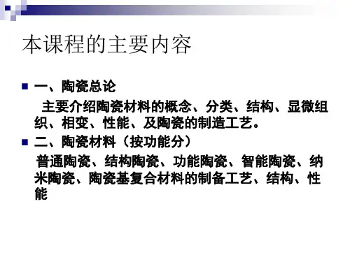 第一章 陶瓷总论