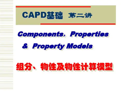 ASPEN Plus培训教程 第二讲 组分、物性及物性计算模型