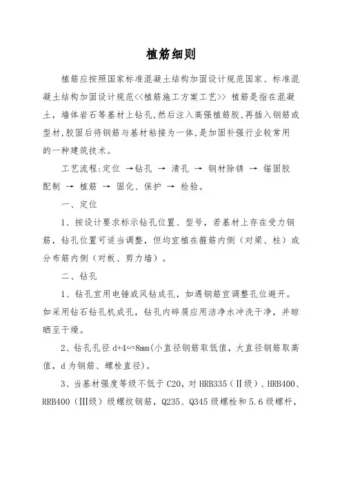 植筋规范