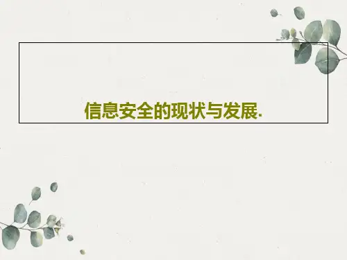 信息安全的现状与发展.57页PPT