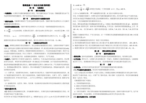 物理选修3-2知识点归纳(鲁科版)