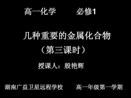 20081119高一化学(3-2铁的重要化合物)