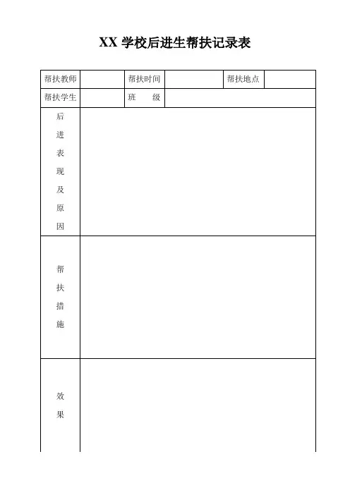 后进生帮扶记录表.doc
