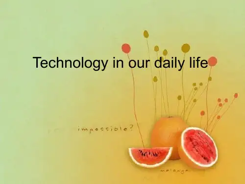 technology in our daily life