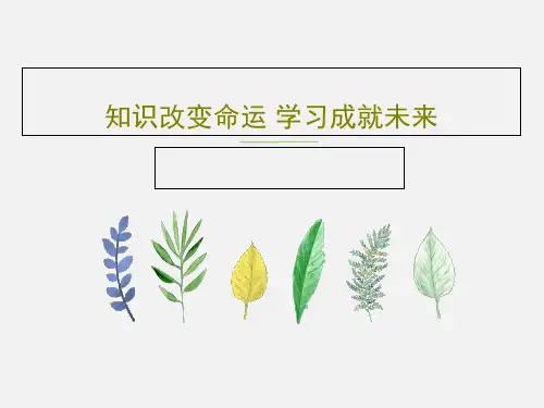 知识改变命运 学习成就未来25页PPT