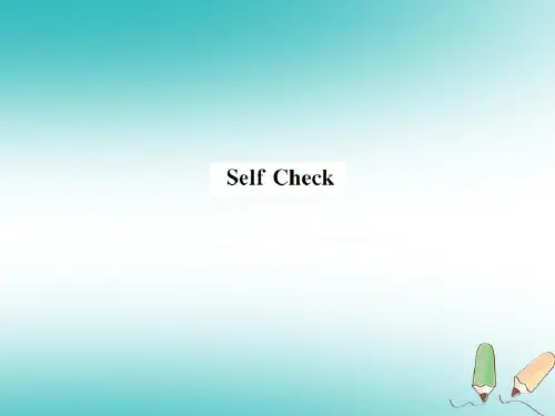 2018秋九年级英语全册 Unit 5 What are the shirts made of Self Check习题课件 (新版)人教新目标版