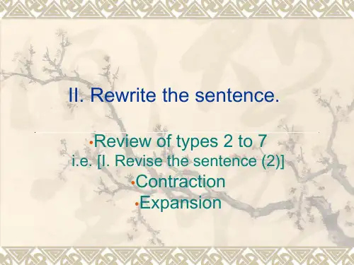 rewrite the sentences