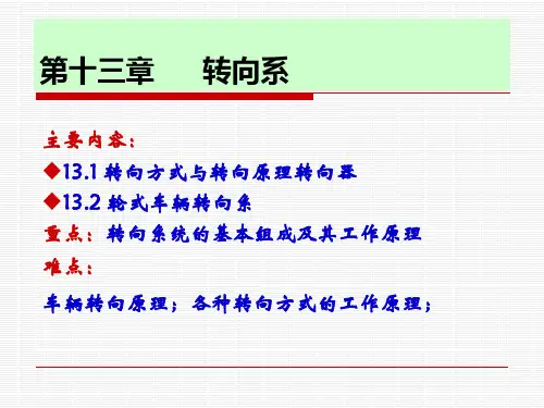 拖拉机转向机构