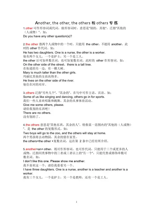 other,the_other,others讲解与练习(可编辑修改word版)