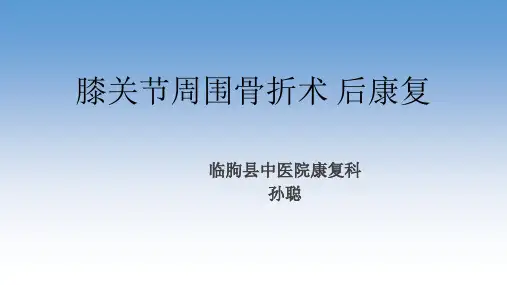 膝关节周围骨折术后康复PPT课件