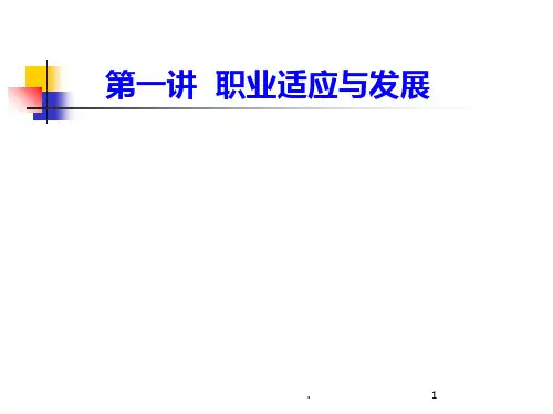 第三章--职业适应与发展PPT课件